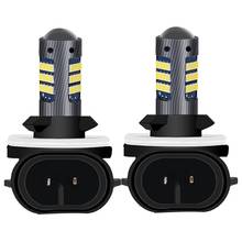 Lâmpadas led para farol de neblina dianteiro, 2 peças, lâmpada automotiva, alto brilho, 12v, 881, 880 k, branca 2024 - compre barato