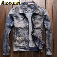 High Quality Mens Automotive Jackets Denim Coats Spring Plus Size 3XL European Style Mens Jean Suit Dress Jackets Overcoat A360 2024 - buy cheap