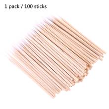 100pcs/pack Disposable Ultra Small Swab Cotton Buds Lint Free Wooden Handle Brushes Eyelash Extension Glue Removing Tool 2024 - buy cheap