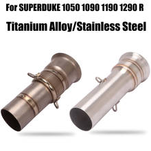 Slip On For SuperDuke 1050 1090 1190 1290 R Modified Motorcycle Titanium Alloy Exhaust Connect Middle Link Tube 51Mm 2024 - buy cheap