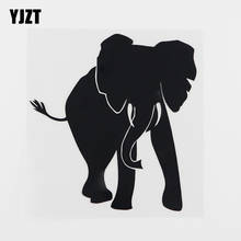 YJZT 12.9CMX13.7CM Fun Elephant Jungle Wild Wildlife Vinyl Car Sticker Black/Silver 8A-0173 2024 - buy cheap