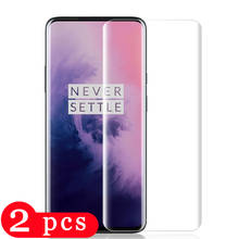 Película protetora para tela de celular de vidro temperado, 2 peças 9h para oneplus 6 6t 7 7t 8 pro, película de proteção para smartphone 2024 - compre barato