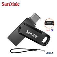 Sandisk USB флэш-диск Ultra Dual Drive Тип Type-C USB 3,1 флеш-накопитель 128 ГБ 256 ГБ USB флэш-памяти на 32 ГБ 64 Гб памяти для смартфонов 2024 - купить недорого