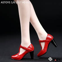 Astoys sapato de salto alto feminino, vermelho, preto e cinza, 12 polegadas, ht phicen, figuras do corpo feminino, 1/6 2024 - compre barato