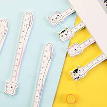 Creative Cartoon Cat Wooden Ruler Painting Measuring Straight Ruler Tool Promotional Gift Stationery 2024 - buy cheap