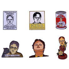 Dwight Schrute enamel pin The Office brooch funny badge friends gift accessory 2024 - buy cheap