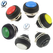 Mini 2Pin 12mm Momentary Switch PBS-33B Waterproof Momentary Push Button Switch 12V 1A Reset Non-locking Round Switch 2024 - buy cheap