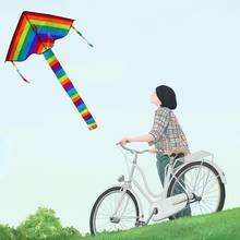 Arco-íris kite com 30m, crianças e adultos, brinquedo, ondulado, alta qualidade, colorido, longo, mosca, cauda externa, nylo n1t9 2024 - compre barato