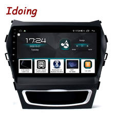 Idoing 9 "coche 2.5D DSP Android Radio video reproductor Multimedia de la unidad 4G + 64G para Hyundai Santa Fe 3 mil 2013-2017 2 DIN DVD 2024 - compra barato