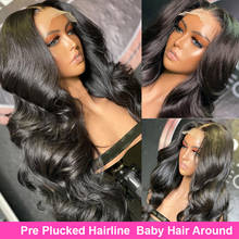Body Wave Lace Front Wig Human Hair Wigs Pre Plucked Bleached Knots with Baby Hai 13X4 Remy Brazilian Short Bob Body Wave Wig 2024 - buy cheap