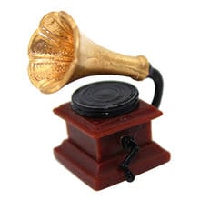 1/12 Vintage Handmade Ornament Old Phonograph Dollhouse Decoration Accessory 2024 - buy cheap