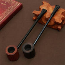 Cachimbo briar longo com várias escolhas, conjunto de cachimbos de madeira lisos com 3mm e filtro 2024 - compre barato
