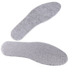 Felt Aluminum Foil Insoles For Winter Warm Summer Cool Waterproof Wool Shoe Pads Comfortable Deodorant Insert For Men Women Sole 2024 - buy cheap