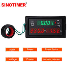 AC 80-300V 300-450V Voltmeter Ammeter KWH Power Energy Meter LED Digital AC Wattmeter Electric Meter with Reset Function 0-100A 2024 - buy cheap