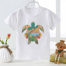 Clothes New Fashion Kids T Shirt For Boys Turtle Girls T Shirts Cartoon Printed Children Clothes Round Neck White Baby T Shirt 2024 - buy cheap