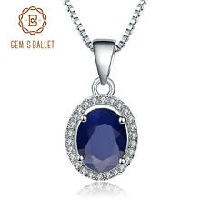 Gem's Ballet 925 Sterling Silver 2.02Ct Natural Blue Sapphire Gemstone Pendant Necklace For Women Fine Jewelry Drop Shipping 2024 - buy cheap