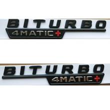 Matt Black Letters FOR BITURBO 4MATIC+ Fender Emblems Badges 2024 - buy cheap