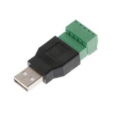 USB 2,0 tipo A macho/hembra A tornillo 5P con conector adaptador de enchufe de Terminal de escudo 2024 - compra barato