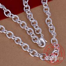 925 Silver 8mm 18" Men's Jewelry Figaro chain necklace for Male silver 925 jewelry large necklace 2024 - buy cheap