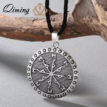 QIMING Vegvisir Norse Viking compass Necklace Men Amulet Runes Women Nordic Talisman Vintage Scandinavian Jewelry 2024 - buy cheap