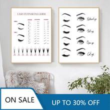 Lash Extensions Technician Guide Canvas Painting Posters and Prints Makeup Wall Art Decor Picture Eyelash Business Room Decor 2024 - buy cheap