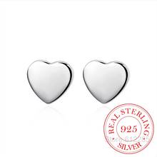 Hot 925 Sterling Silver Earring,Wedding Party Jewelry Accessories,Fashion Korean Cute Love Heart Stud Earrings For Women 2020 2024 - buy cheap