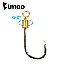 Bimoo 100PCS Rotating Swivel Hook High Carbon Steel Barbed Fishing Hook for Saltwater Fresh Water Carp Fishing 2024 - buy cheap