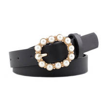 Women PU Leather Pearl Pin Buckle Belt Leisure Ladies High Quality Waist Belt Wild Dress Jeans Decorative Female Waistband Z15 2024 - buy cheap