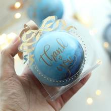 Bola de elfo azul océano, caja de lata de caramelo de boda romántica europea, bola redonda roja, suministros de celebración de Festival, caja de regalo de embalaje, 1 ud. 2024 - compra barato