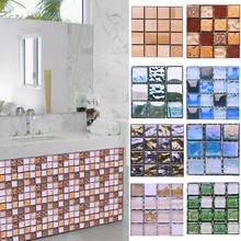 Adesivo de mosaico de pvc impermeável, adesivo de vários estilos de 10x10cm para cozinha, parede de pvc, faça você mesmo, adesivos de azulejo para casa, quarto e banheiro com 10 peças 2024 - compre barato
