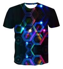 Summer 2020 Men 'S Short Sleeve 3d T -Shirt Geometric Print 3d T -Shirt Hip Hop Fashion Loose T -Shirt Elk Animal Print S -6xl 2024 - buy cheap