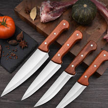 4pc Kitchen Knives Set Chef Knife Stainless Steel Boning Knife Meat Cleaver Utility Knife Butcher Knife for Fish Fruit Vegetable 2024 - buy cheap
