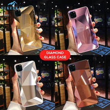 3D Блестящий противоударный чехол для iPhone 13 Pro Max SE2 7 8 Plus, зеркальный чехол с алмазной текстурой для iPhone 13 12 Mini XS 11 12 Pro MAX XR 2024 - купить недорого