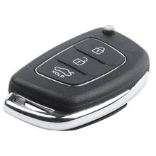 Flip Key Shell fit for HYUNDAI ix45 Santa Fe Remote Key Case Fob 3-Button Black 2024 - buy cheap