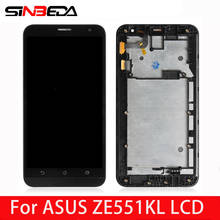 Tela lcd original para asus zenfone 2, display sensível ao toque, 5.5 polegadas, com estrutura para asus ze551kl z00td 2024 - compre barato