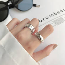 Женское Обручальное кольцо в Корейском стиле, открытое регулируемое гладкое кольцо, ювелирные изделия, подарок на день Святого Валентина 2024 - купить недорого