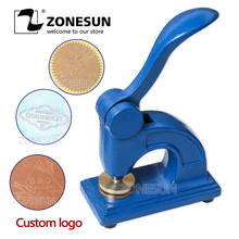 ZONESUN Design Customize Logo Embossing Seal Stainless Steel Stamp for Office Bussiness Document For Paper Inital Name Card 2024 - buy cheap