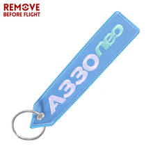 Fashion AIRBUS A330 Keychain Double Side Embroidery Aviation Keyring Special Key Tags Labels for Women Men Key Chain 2024 - buy cheap