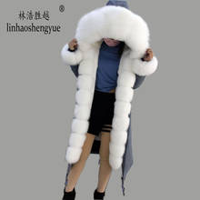 New fox fur pie overcome jacket female long coat female winter coat liner coat rabbit fur grass 2024 - buy cheap