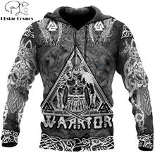 Viking Warriors Tattoo 3D All Over Printed Fashion Hoodies Men Sweatshirt Unisex Zip Pullover Casual Jacket Tracksuit DW0239 2024 - buy cheap