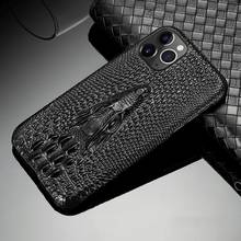 for iPhone 13 12 Pro Max Mini 11 Pro XS Max XR X 7 8 Plus SE 2020 Case Genuine Leather 3D Crocodile Hard Shockproof Cover Funda 2024 - buy cheap
