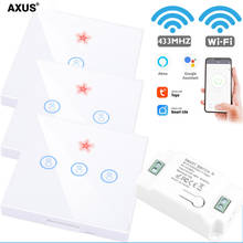 AXUS  WiFi Smart Touch Switch Light Tuya APP Wall RF 433Mhz 110-220V 10A Remote Control DIY Relay Module Voice Google Home Alexa 2024 - buy cheap