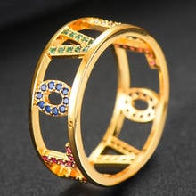 GODKI Fashion Design Luxury LOVE Stackable Ring For Women Wedding Cubic Zircon Engagement Dubai Punk Bridal Top Finger Rings 2024 - buy cheap