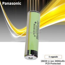 1pcs Panasonic100% original brand new 3.7v 18650 3400mah lithium Rechargeable battery NCR18650B For fan Flashlight e-cigarette 2024 - buy cheap