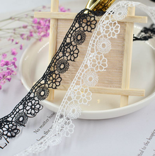 2 Meters Novelty Hollow Out Lace Trim Applique Sewing Craft 2cm Flower Venise White Black Lace Fabric 2024 - buy cheap