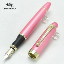 JINHAO-pluma estilográfica X450 de Metal, 24 colores, rosa, sin caja de lápices, papelería de lujo para la escuela, oficina, libro de escritura de lujo, regalo 2024 - compra barato