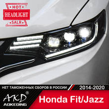 Head Lamp For Car HONDA FIT 2014-2020 jazz Headlights Fog Lights Day Running Light DRL H7 LED Bi Xenon Bulb Car Accessory 2024 - buy cheap