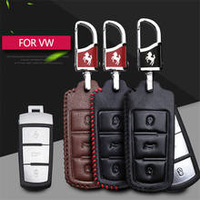 Чехол для ключей из натуральной кожи для Volkswagen VW Passat B5 B6 B7 CC Golf 5 6 3 7 4 MK7 MK3 Polo Jetta Key Bag кошельки 2024 - купить недорого