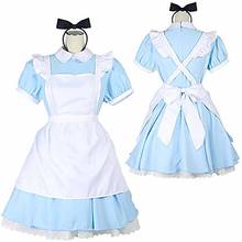 Sissy maid Cosplay Costume dresses Halloween Women waitress Uniform blue pink Lolita Costumes Dress adult 2024 - buy cheap