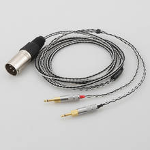 HiFi кабель с 4-контактный разъём XLR сбалансированный штекер совместим с HD700, HD 700 наушники с серебряным покрытием Замена обновления аудио кабель 2024 - купить недорого